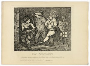 La procession, tirée du Tour des Hébrides de Boswell - Thomas Rowlandson