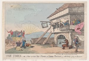 Les Temps - Ou Une Vue de la Vieille Maison à Little Brittain - Avec Personne Qui Passe, 23 janvier 1784