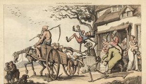Le squelette de la Mort et le vieux Temps viennent chercher le vieux mari de Goody Barton