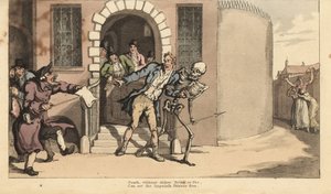 Le squelette de la Mort libère un prisonnier de la prison des débiteurs