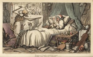 Le squelette de la Mort avec le collectionneur d