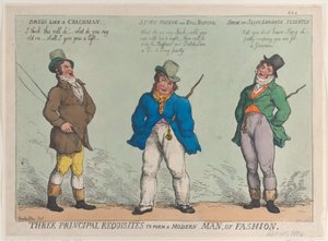 Les trois principales exigences pour former un homme de mode moderne, 15 septembre 1814
