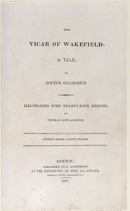 Page de titre, du Vicaire de Wakefield - Thomas Rowlandson