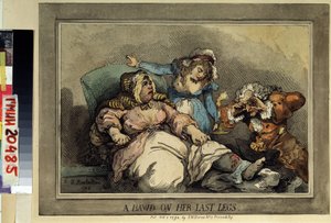 Une tenancière de maison close sur sa dernière jambe - Thomas Rowlandson
