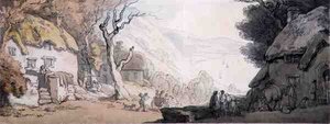 Vue depuis les falaises, les Mumbles, Galles du Sud - Thomas Rowlandson