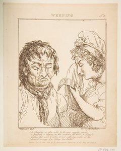 Le Brun pleurant travesti, ou Caricatures des passions - Thomas Rowlandson