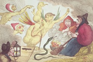 Sorcières dans un grenier à foin - Thomas Rowlandson