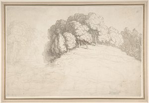 Coteau boisé où vivent des cerfs - Thomas Rowlandson