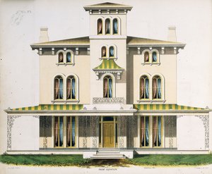 Élévation de la façade pour la Villa No.1, tirée de 