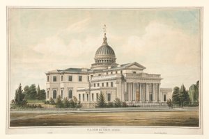 Vue N.E. de la State House construite en 1794 - Trenton, N.J. Modifiée et agrandie en 1845-6