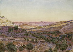 Les collines de Moab et la vallée de Hinnom, 1854 - Thomas Seddon