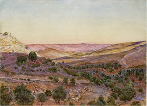 Les collines de Moab et la vallée de Hinnom, 1854