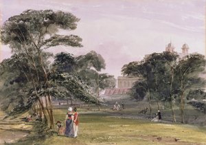 Figures dans le parc sous l