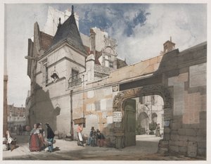 Architecture pittoresque à Paris, Gand, Anvers, Rouen : Hôtel de Cluny, Paris, 1839 - Thomas Shotter Boys