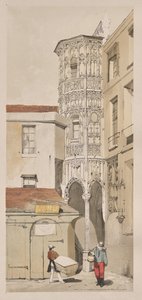 Architecture pittoresque à Paris, Gand, Anvers, Rouen : Hôtel de la Tremouille, Rue des Bourbonnois, Paris - Thomas Shotter Boys