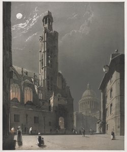 Architecture pittoresque à Paris, Gand, Anvers, Rouen : Saint-Étienne-du-Mont..., 1839 - Thomas Shotter Boys