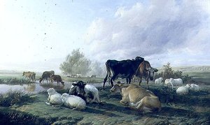 Dans les prés de White Hall, Canterbury - Thomas Sidney Cooper