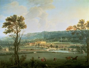 Vue de Chatsworth depuis le sud-ouest
