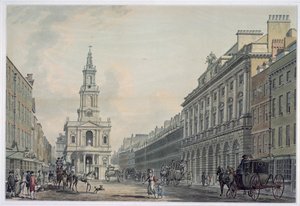 Le Strand avec Somerset House et St. Mary le Strand, 1781