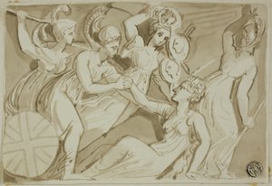 Guerrières venant en aide à Britannia - Thomas Stothard