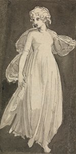 Fille, en pied, face à l