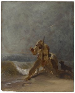 Empreinte de pied dans le sable, vers 1856