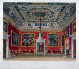 Vue intérieure du salon de Buckingham House, Westminster, Londres