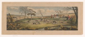 Meute de beagles chassant un lièvre - Thomas Sutherland