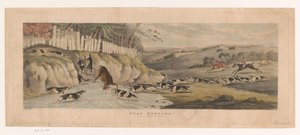 Meute de foxhounds chassant un cerf - Thomas Sutherland