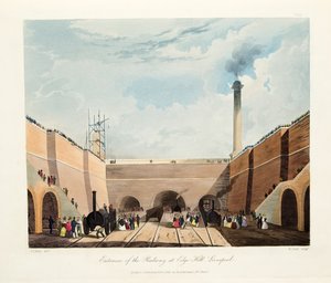 Entrée du chemin de fer à Edge Hill, Liverpool, 1831