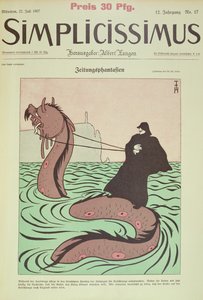 Le Kaiser chevauche le serpent de mer vers l