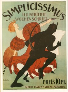 "Simplicissimus" / Thomas Theodor Heine / Lithographie en couleur, 1919