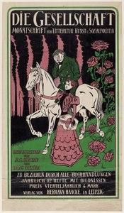 Affiche publicitaire pour le magazine Die Gesellschaft
