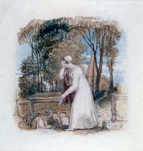Constantia à la tombe de Théodose, 19ème siècle - Thomas Uwins
