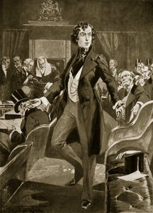 Premier discours de Disraeli aux Communes, illustration de 