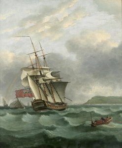 Le HMS Winterton en approche de Douvres, par Thomas Whitcombe - Thomas Whitcombe
