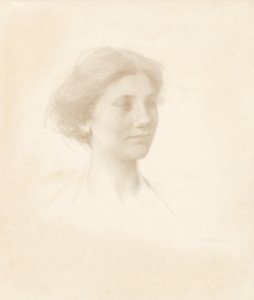 Tête de fille - Thomas Wilmer Dewing
