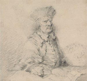 Rembrandt avec un chapeau de fourrure - Thomas Worlidge