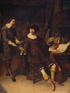 Constantijn Huygens et son clerc, 1627, vers 1915 - Thomas de Keyser
