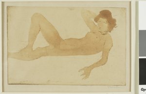 Femme nue couchée - Théophile Alexandre Pierre Steinlen
