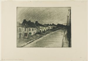 Une route à travers un village - Théophile Alexandre Pierre Steinlen