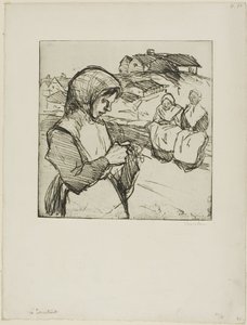 La tricoteuse - Théophile Alexandre Pierre Steinlen