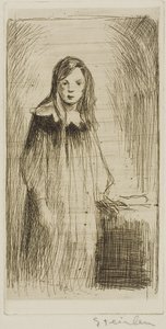 Jeune fille debout - Théophile Alexandre Pierre Steinlen