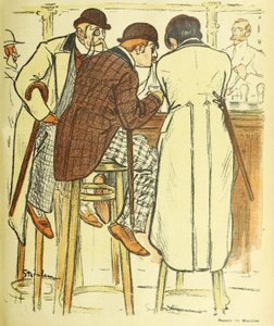 Au bar, de Gil Blas Illustre, pub. 1899 lithographie en couleur, 1899