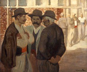 Ouvriers du bâtiment, vers 1911 - Théophile Alexandre Steinlen