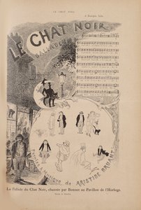 Histoire du célèbre cabaret Le Chat Noir, magazine Le Chat Noir, 1884