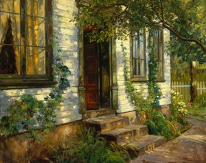 Soleil sur le mur de la vieille maison, Fredriksvern