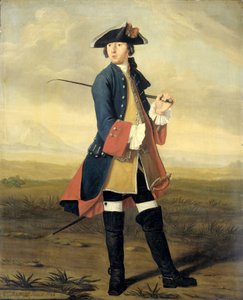 Portrait de Ludolf Backhuysen II, peintre, en uniforme des dragons - Tibout Regters