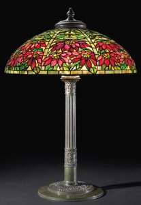 Lampe de table Poinsettia, vers 1910
