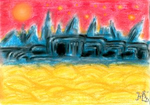 Coucher de soleil sur Alien City - Tim Hoinkis